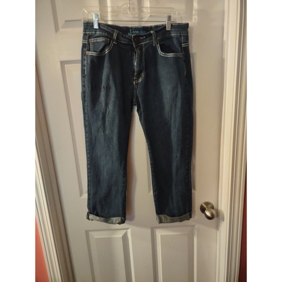 Zenobia Denim Jeans Size XL Cropped/ Cuffed Blue - Picture 1 of 7